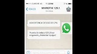RECIBE MENSAJES TECNICOS POR WHATSAPP ✆ - NETWATCH & MIKROTIK ⚠️