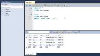 SQL Tutorial - 23: The LIKE Operator and Wildcard Characters