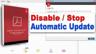 How To Disable Automatic Update On Adobe Acrobat Pro DC