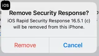 How to remove rapid security response on ios iphone & ipad