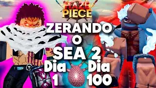 PASSEI 100 DIAS NO SEA 2 DO HAZE PIECE MAS A CADA DIA TROCO POR UMA FRUTA ALEATÓRIA (ROBLOX)