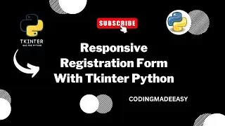 Registration Form Using Python Tkinter | Tkinter Python | Python Tkinter Tutorial #youtube