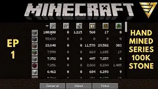 Grandpa Plays Minecraft - HAND MINED SERIES 100K STONE UPDATE (Minecraft Episode #1)