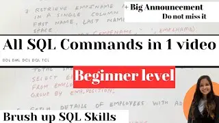 All IMPORTANT SQL Commands in ONE video | SQL Command Types