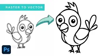 Raster to Vector - Photoshop Shorts Tutorial