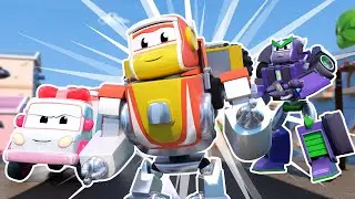 SUPER ROBOT helps the AMBULANCE against EVIL ROBOT! - Transformer Robot Car  Epic Battle