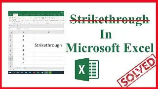 How to add or remove strikethrough in Excel