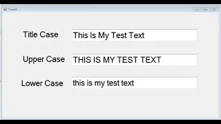 Upper Lower Proper Case Change Text Box VB.NET