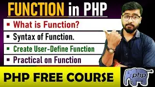 PHP Tutorial - PHP Functions Tutorial in Hindi | Function in PHP 