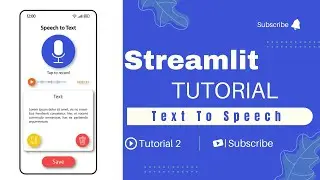 Streamlit Audio to Text Converter Web App | Complete Streamlit Python Course | Tutorial 2