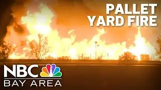 Massive pallet yard fire near Tracy prompts evacuations