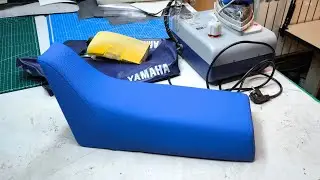 Перетяжка сиденья от мотоцикла Yamaha. Yamaha motorcycle seat repair