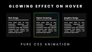 Pure CSS Glowing Effect on Hover | Glowing Gradient Hover Effect