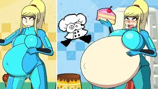 Metroid Bloat : Giantess Samus Weight Gain Boss Fight 🍰 ( No Damage )