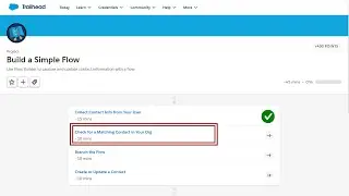 Check for a Matching Contact in Your Org || Build a Simple Flow
