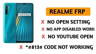 Realme 5/5i/5s/5 Pro Google Account/ FRP Bypass || No Apk No App Disabled Working (Without PC)