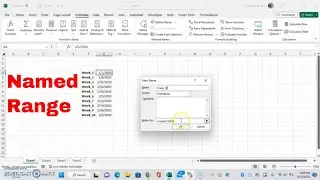 Named Ranges and How to Make Multiple Named Ranges At The Same Time