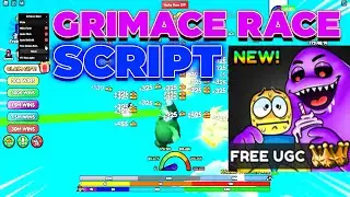 Grimace Race Script Hack GUI: Wins Farm, Free Robux Pets, Auto Rebirth, Auto Click