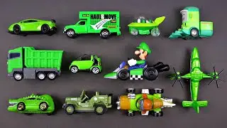 Learning Green Street Vehicles for Kids - Hot Wheels, Matchbox, Tomica トミカ Cars and Trucks, Tayo 타요