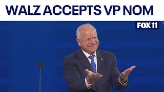 Tim Walz accepts Vice Presidential nomination at 2024 DNC