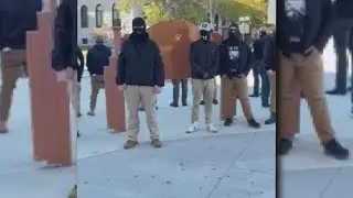 Neo-Nazi group marches through Lewiston park