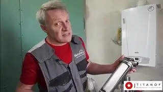 Магистральный фильтр механической грубой очистки воды сетчатый TITANOF или грязевик Титанов