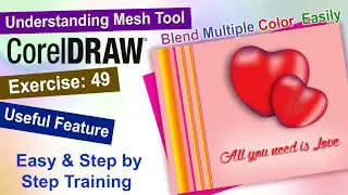 Understanding Mesh Tool in Corel Draw Exercise No. 49 | YN Tutor