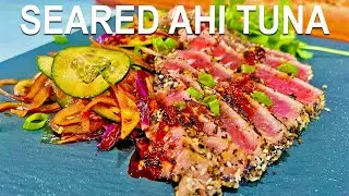 Seared Tuna Steaks w/ Asian Cucumber Salad | Pour Choices Kitchen