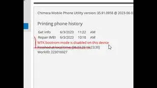 MTK Bootrom Mode is Disabled on this Device any Solution Plz