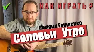 Михаил Горшенёв - Соловьи Утро. Как играть на гитаре. Разбор, аккорды, бой и вступление.