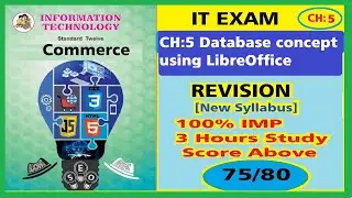 HSC IT Online Exam | Commerce Ch 5: Database concepts using LibreOffice | 100% IMP question revision