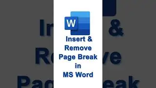 Page Break in MS Word #shorts #msword