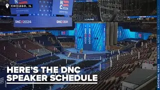 Heres the speaker schedule this week for the DNC