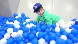 Children having fun in the korean indoor playground