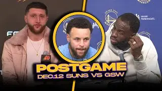 Warriors/Suns Postgame, Steph, Draymond, Nurkic, Booker, Coach Kerr Reactions | Dec 12, 2023