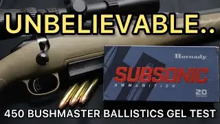 450 Bushmaster Hornady SUBSONIC 395gr SUB-X Ballistics Gel Ammo Test