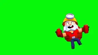 Бравл стар Динамайк.Динамайк на зеленом фоне.Brawl stars Dynamike on green background.