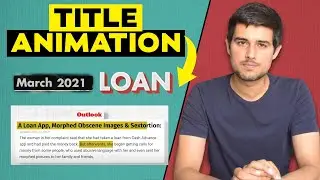 How to Create Date Title Animation Like Dhruv Rathee in After Effects | EZEdit