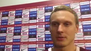 Jannis Timma on Εurohoops TV after win over Russia