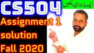 CS504 Assignment  No1 Solution Fall 2020 ||  Abid Farooq Bhutta || Software engineering 1 Solved