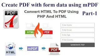 Create PDF with form data using mPDF library in PHP | Simple Example 🔥🔥