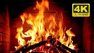 🔥 Cozy Fireplace 4K (12 HOURS). Fireplace with Crackling Fire Sounds. Crackling Fireplace 4K