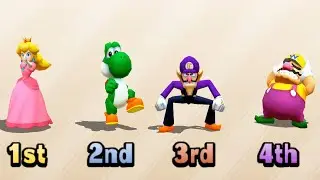 Mario Party The Top 100 Minigames - Peach Yoshi Vs Wario Waluigi (Master Cpu)