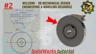 ⚡ SolidWorks Tutorial Create 3D Model of  Ratcheting Gear | Step-by-Step Guide