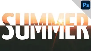 Half text - half photo | Split color text | PHOTOSHOP TUTORIAL - TEXT EFFECT