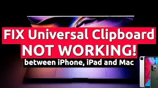 Fix UNIVERSAL CLIPBOARD Not Working between iPhone and Mac