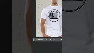 Фотошоп + Нейросеть Часть 1. Photoshop с функцией генеративное заполнение #shorts