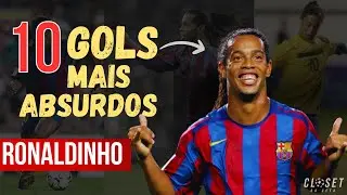 Os 10 GOLS mais INCRÍVEIS de Ronaldinho Gaúcho