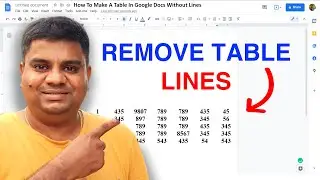 How To Make A Table In Google Docs Without Lines