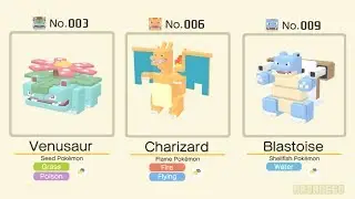 Blastoise vs Charizard vs Venusaur - ALL 151 POKEMON UNLOCKED POKEMON QUEST - 100% POKEDEX COMPLETE!